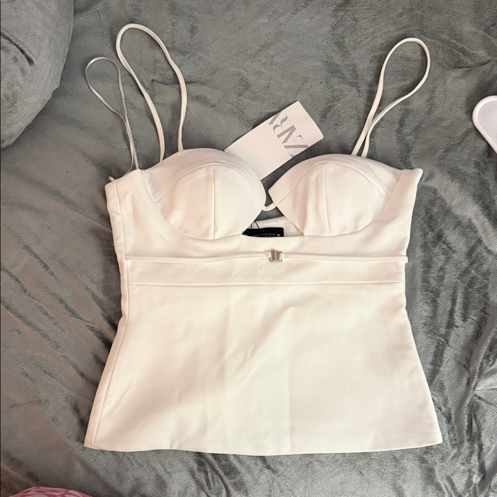Zara White Camisole Top